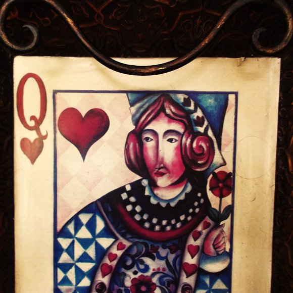 Set of 2 Jim Shore Crazy Mountain Metal Serving Trays Poker Playing Cards - Picture 5 of 7